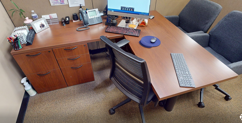 L-shaped desk