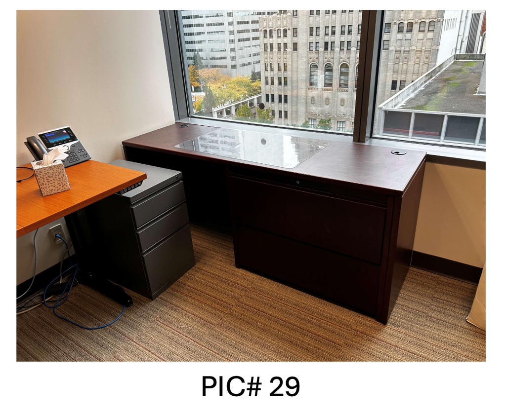 DESK W/ DRAWERS ON RIGHT SIDE