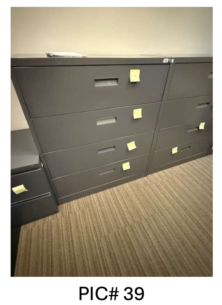 4-DRAWER LATERAL FILE CABINET (METAL) DARK GREY