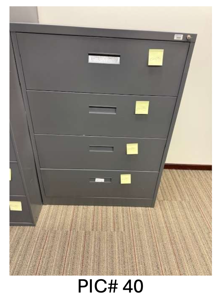 4-DRAWER LATERAL FILE CABINET (METAL) DARK GREY