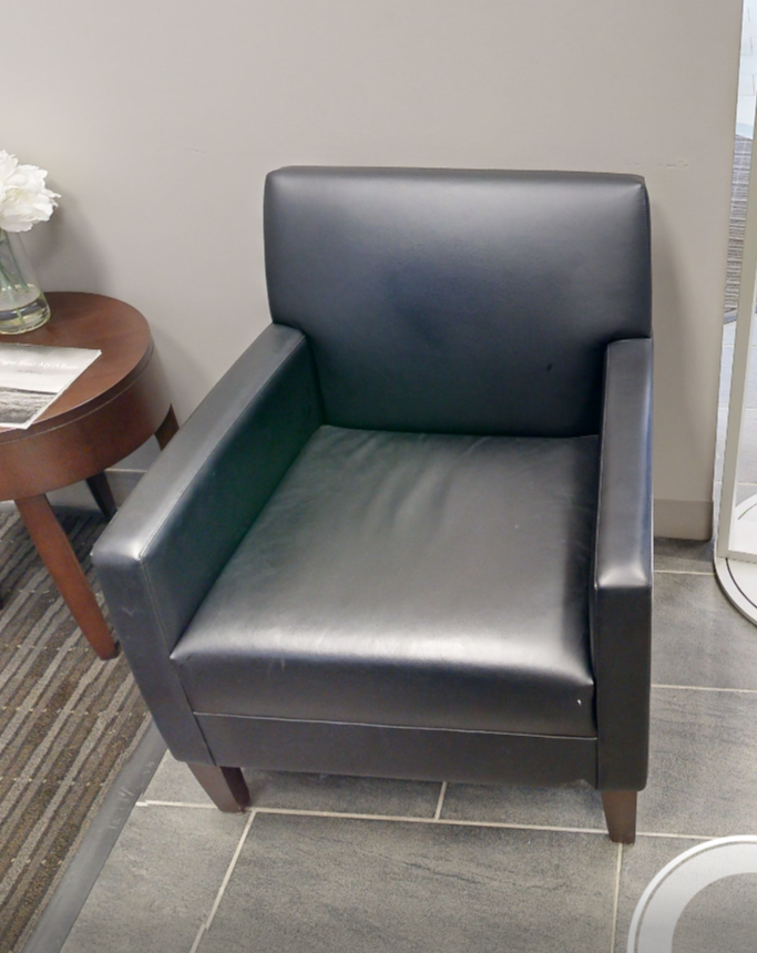 Black lounge chair