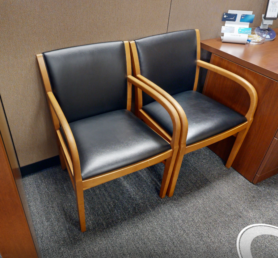 Black guest chair