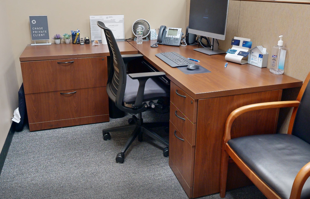 L-shaped desk