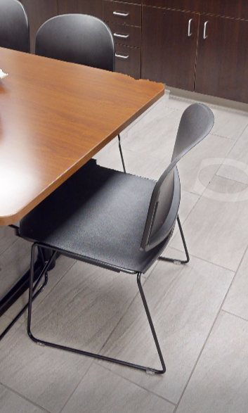 Black side chair no arms