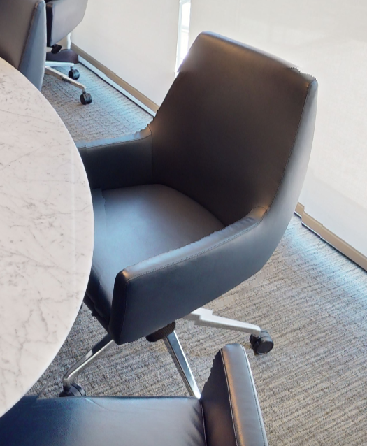 Blue conference mobile chair