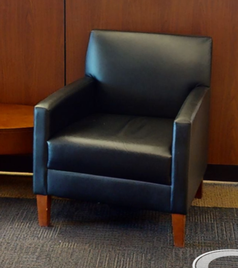 Black lounge chair