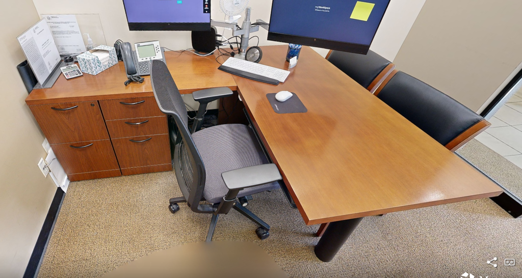L-shaped desk