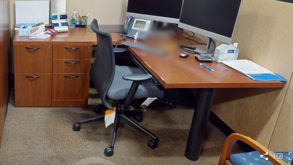 L-shaped desk