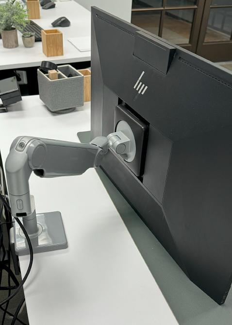 Single Monitor Arm clamp - Silver