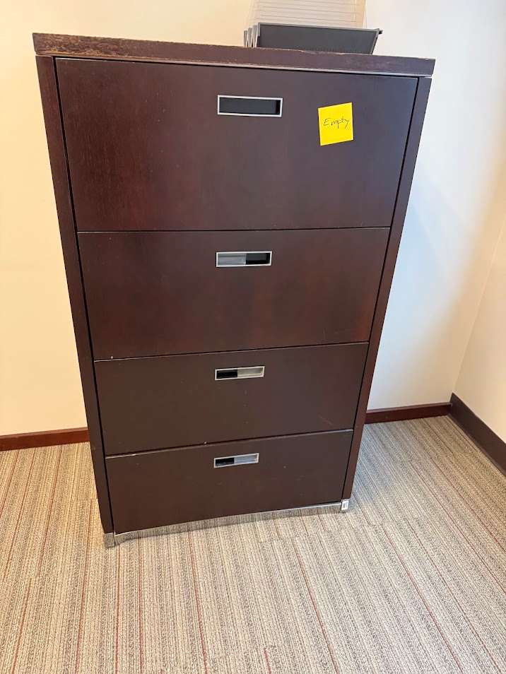 4 - DRAWER LATERAL FILE CABINET (WOOD)