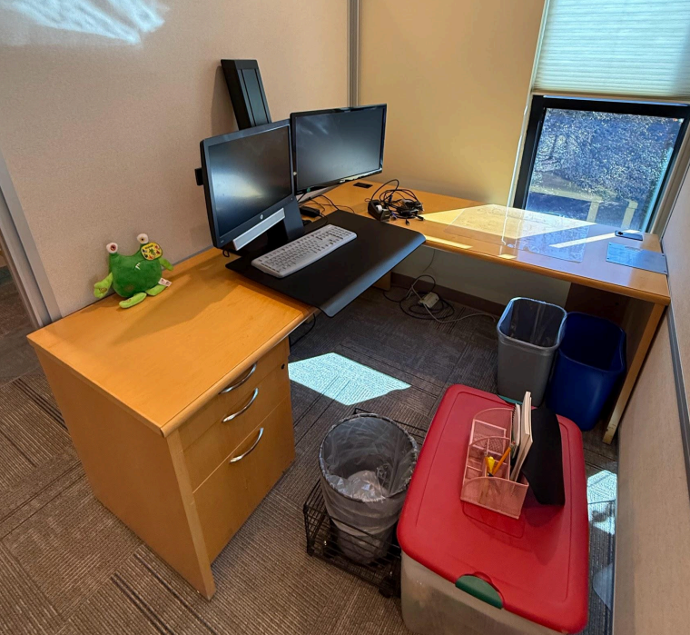 L-shaped desks