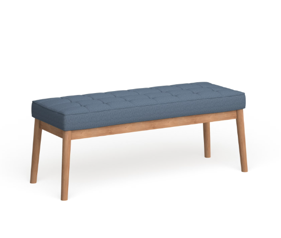 Blue Fabric lobby bench