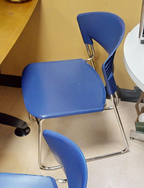 Blue side chair