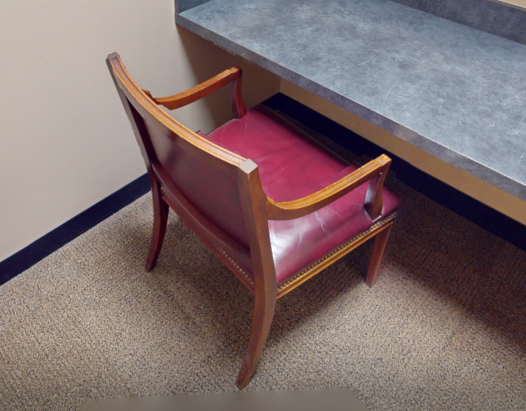 Red guest chair