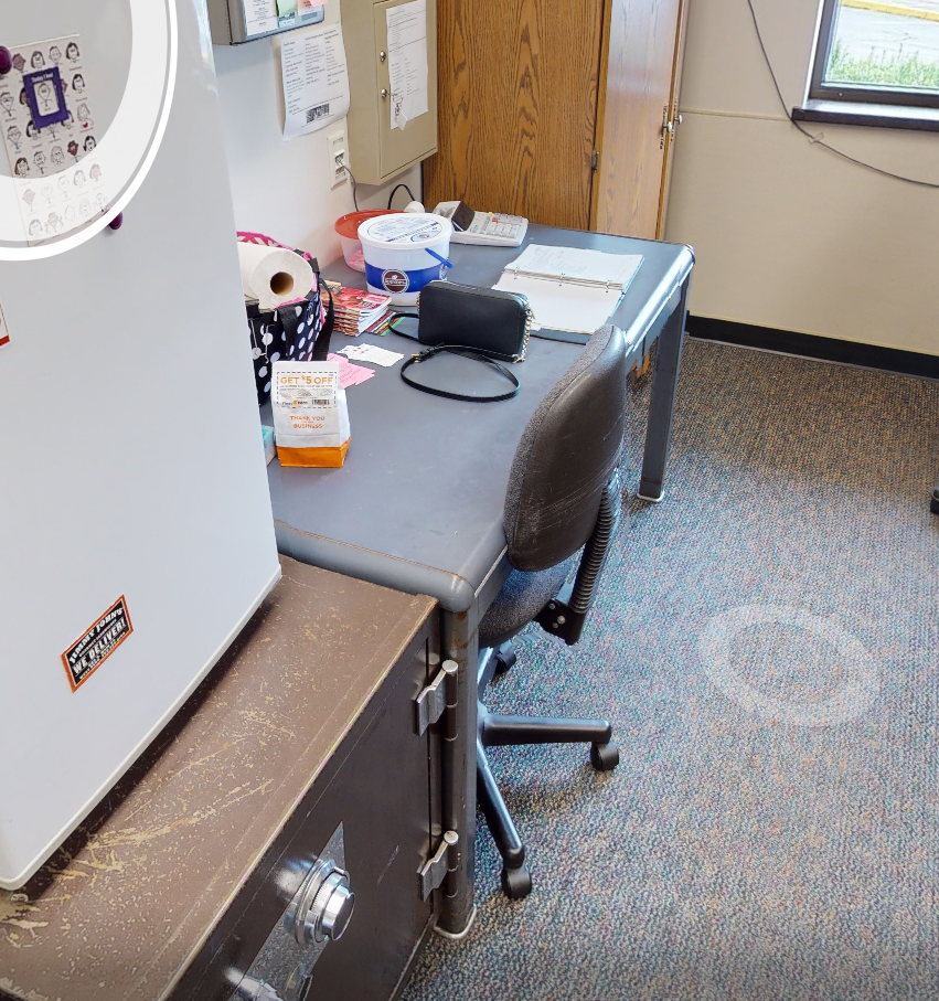 Metal Table and Task Chair