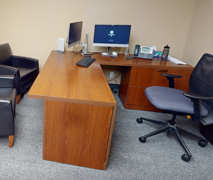 L-shaped desk