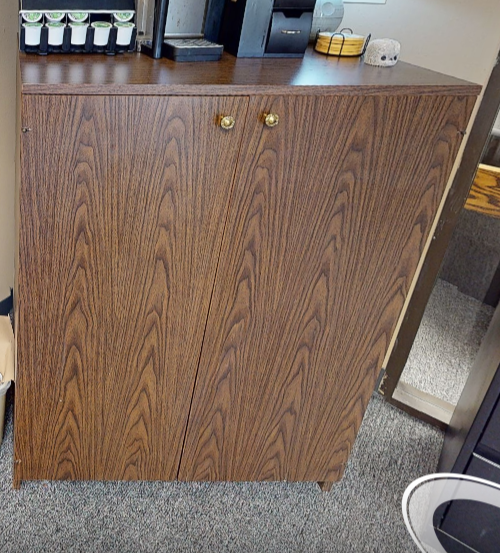 2 door wood cabinet