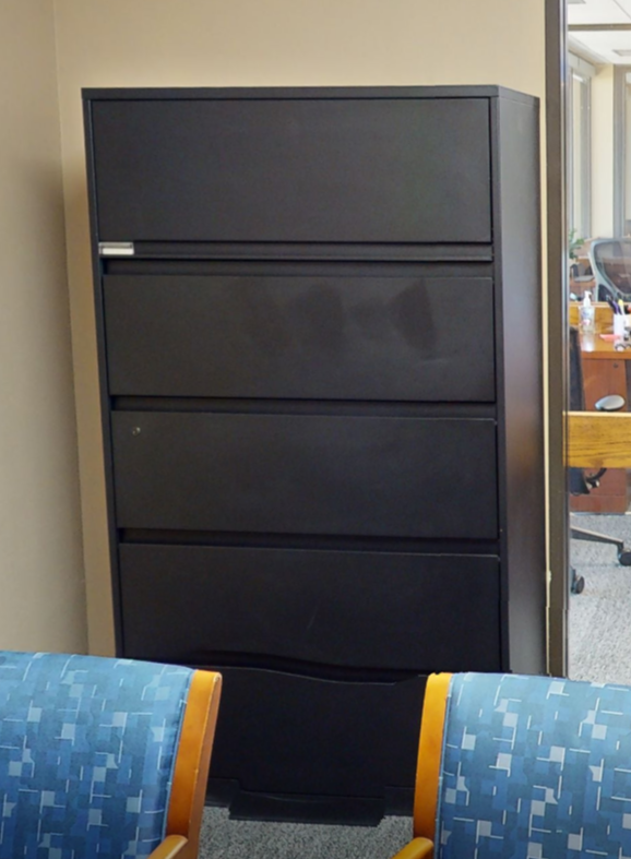 5D lateral filing cabinet, blk