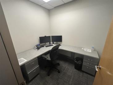 L Desk With Two File Pedestals