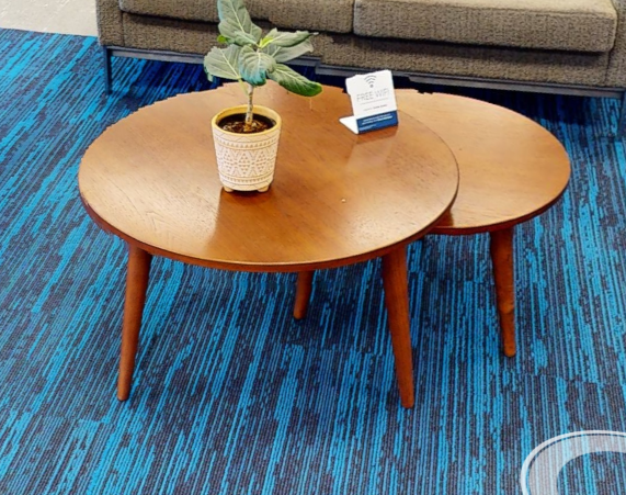 Round side table