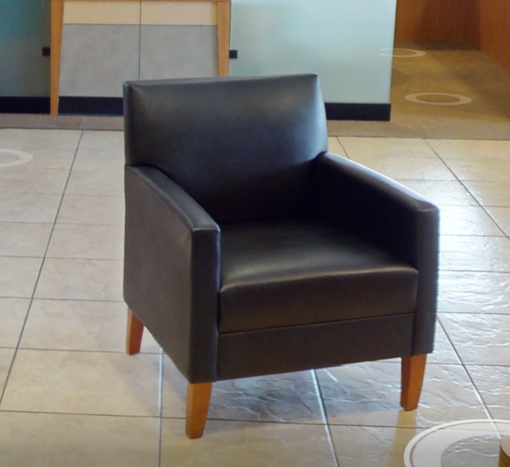 Black lounge chair