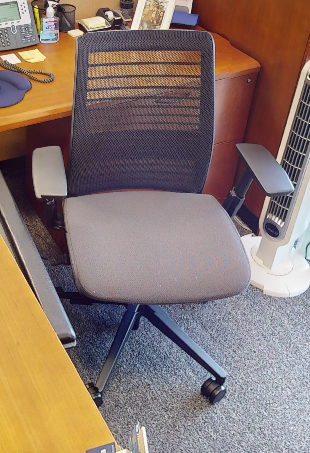 Task chair with arms