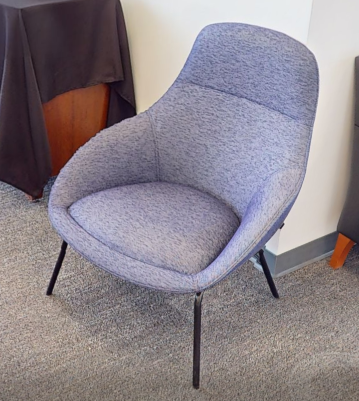 Blue lounge chair