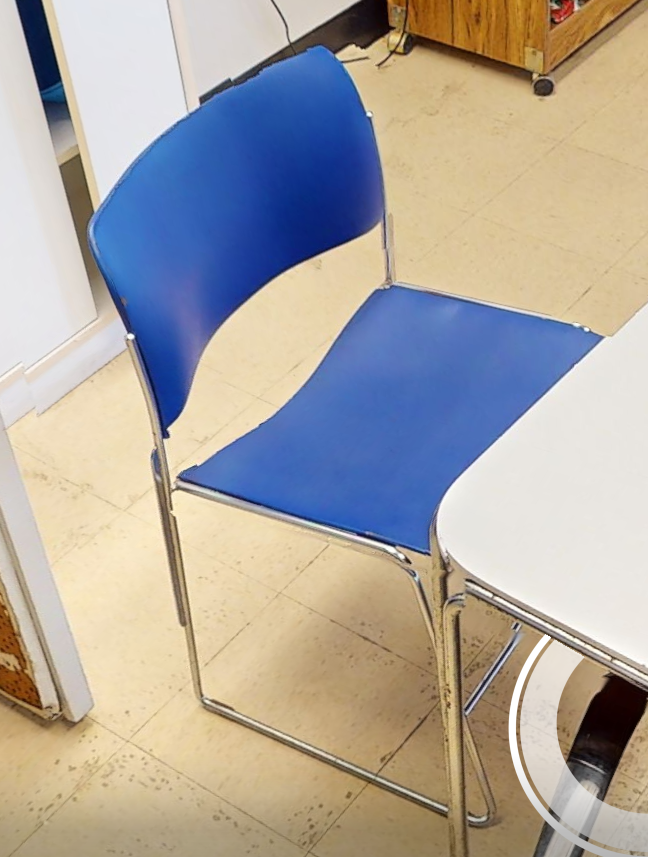 Blue side chair