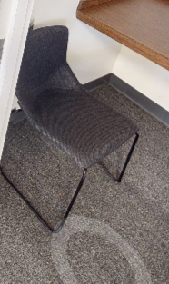 Grey side chair no arms