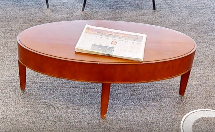 Oval coffee table, wood