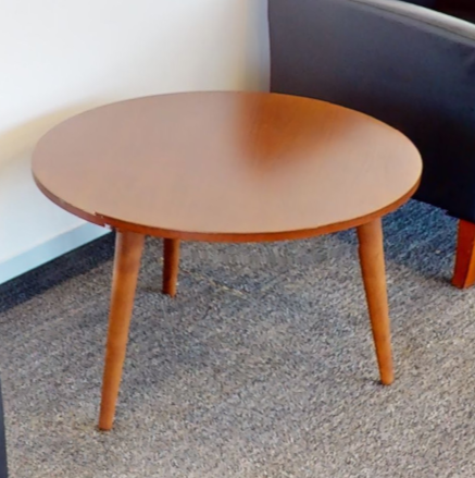 Round coffee table, wood