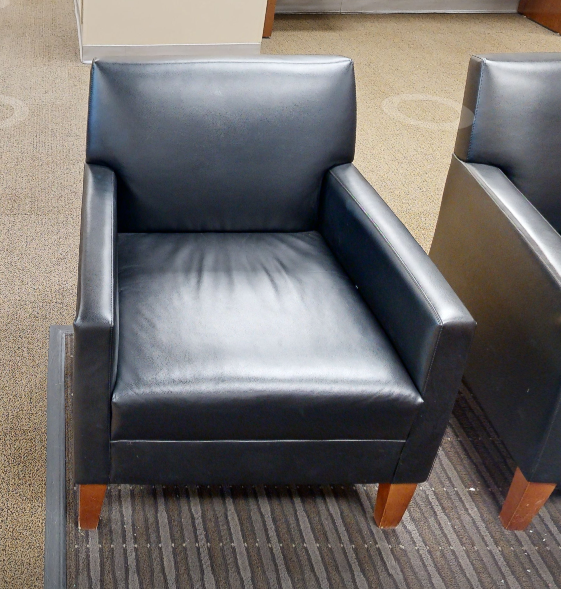 Black lounge chair