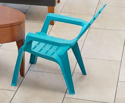 Child plastic chair blue