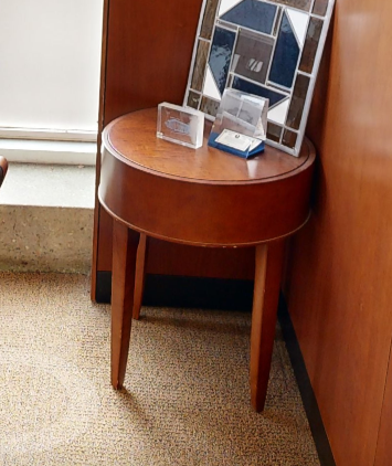 Round side table