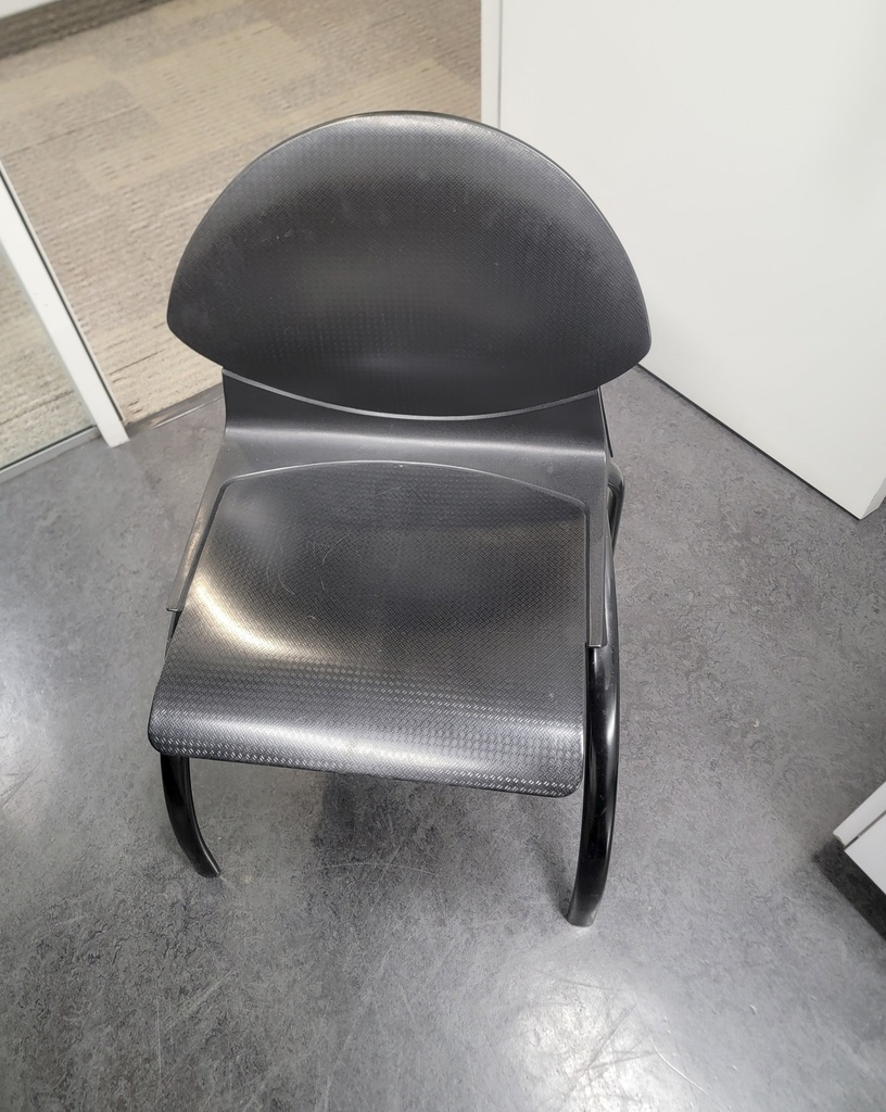 Black plastic chair