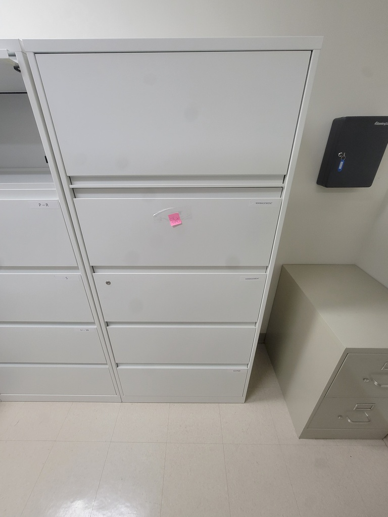 5 drawers white cabinet- metal -small