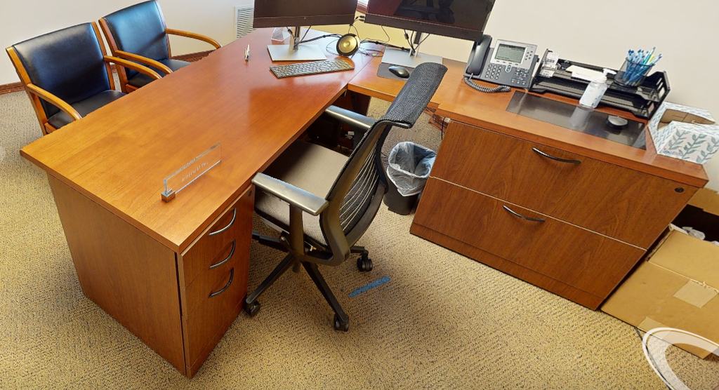 L-shaped desk
