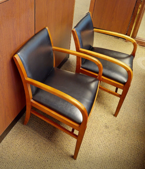 Black guest chair