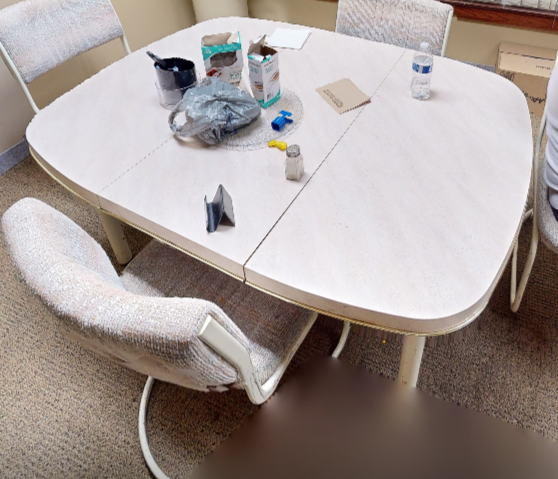 Sectional table, wht
