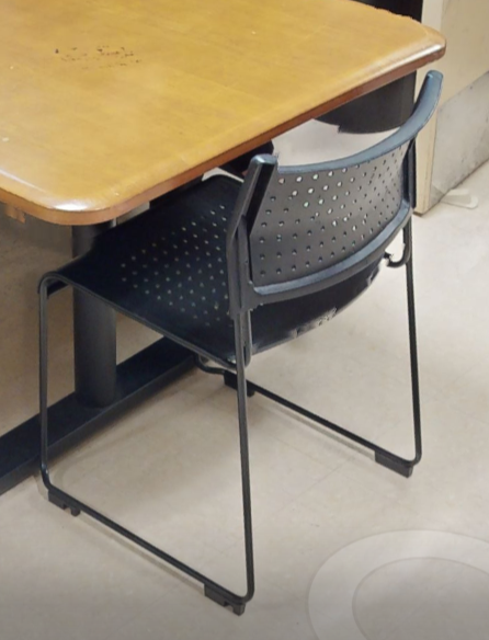 Side chair no arms, blk