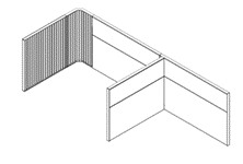 Canvas Wall Partitions 5639mmW x 2134mmD x 1615mmH