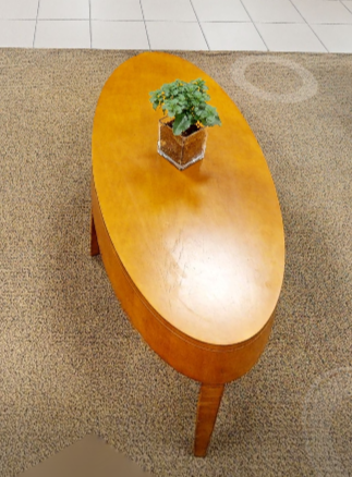 Oval coffee table