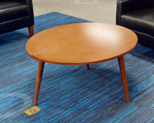 Round coffee table, wood