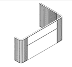 Canvas Wall Partitions 1524mmW x 2438mmD x 1615mmH