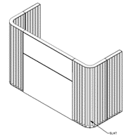 Canvas Wall Partitions 2591mmW x 991mmD x 1615mmH