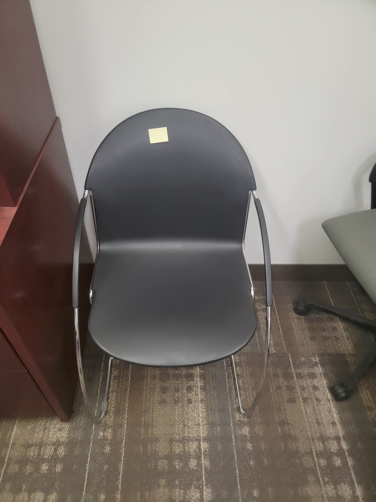 Black plastic chair