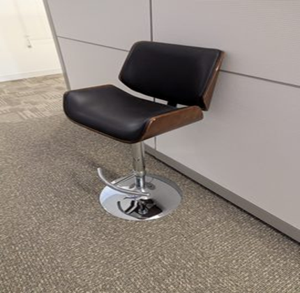 Chair, barbershop style stool