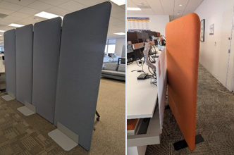 Dividers, free standing divider panels, various throughout
