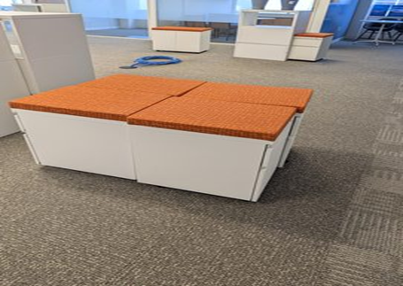 Filing, mobile pedestals with cushion top, various colours