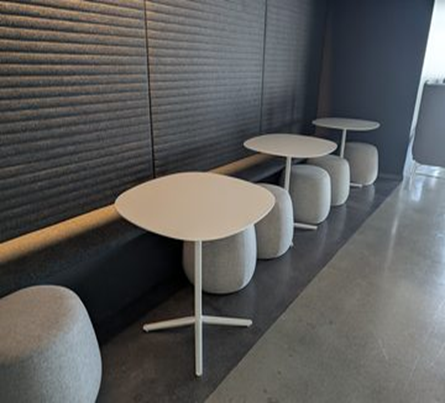 Ottoman, teardrop ottoman, various colours throughout